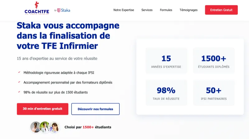 CoachTFE — Accompagnement méthodologie de recherche infirmière (TFE)