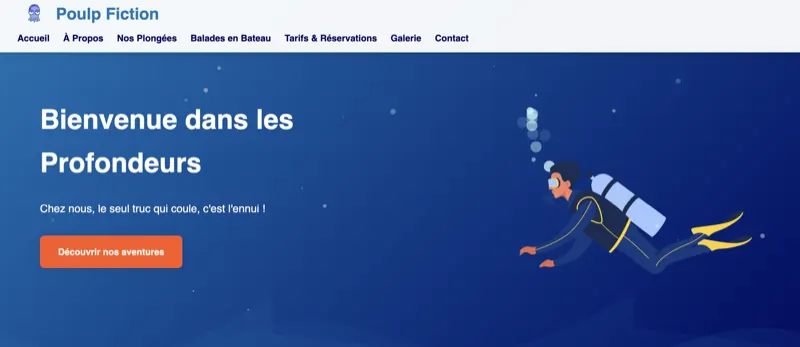 Poulp Fiction — Site web centre de plongée Saint-Cyprien